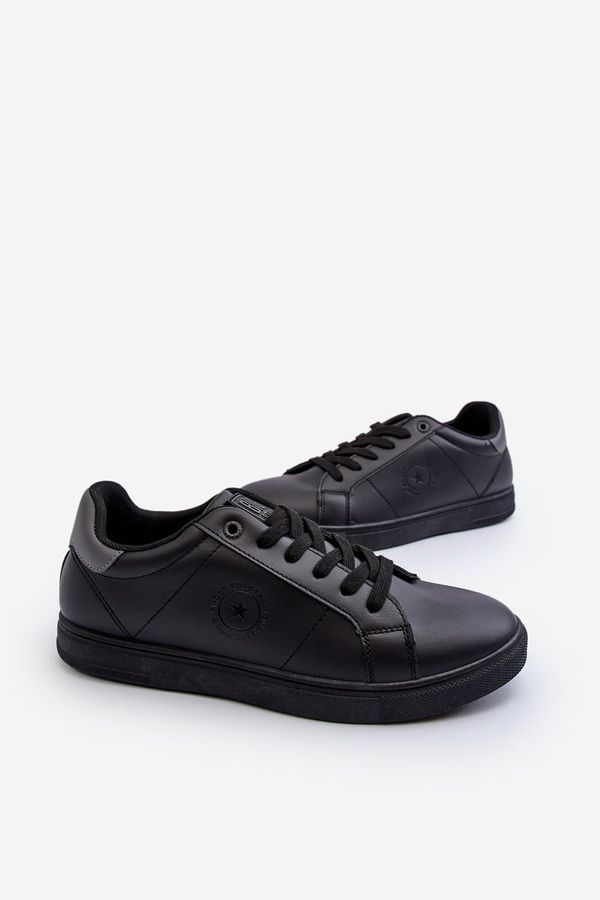 BIG STAR SHOES Men's Eco Leather Big Star Black Low-Top Sneakers