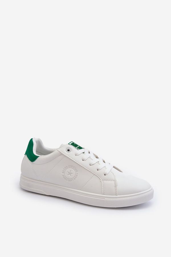 BIG STAR SHOES Men's Eco Leather Big Star White Low-Top Sneakers