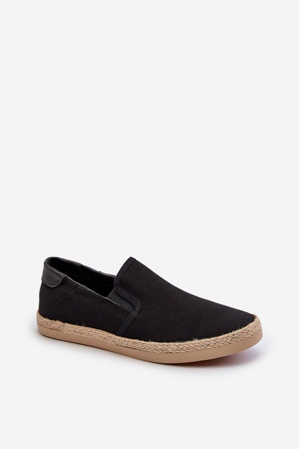 Kesi Men's Espadrille sneakers with braid, black Fenen