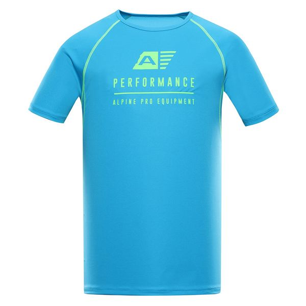 ALPINE PRO Men's functional T-shirt with cool-dry ALPINE PRO PANTHER neon atomic blue