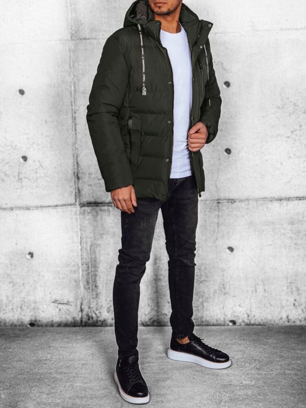 DStreet Men's Green Quilted Dstreet Winter Jacket