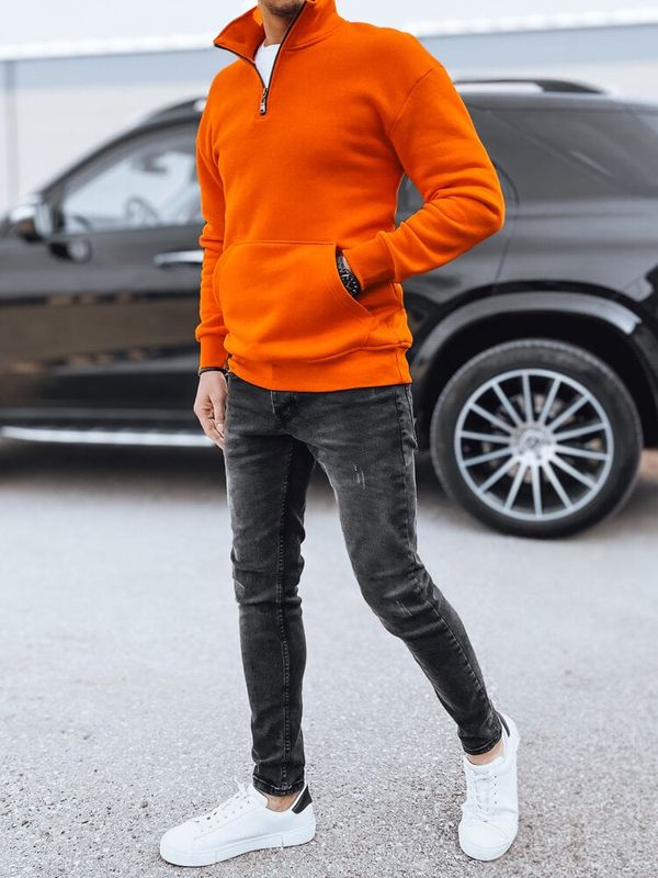DStreet Men's hooded sweatshirt, orange Dstreet