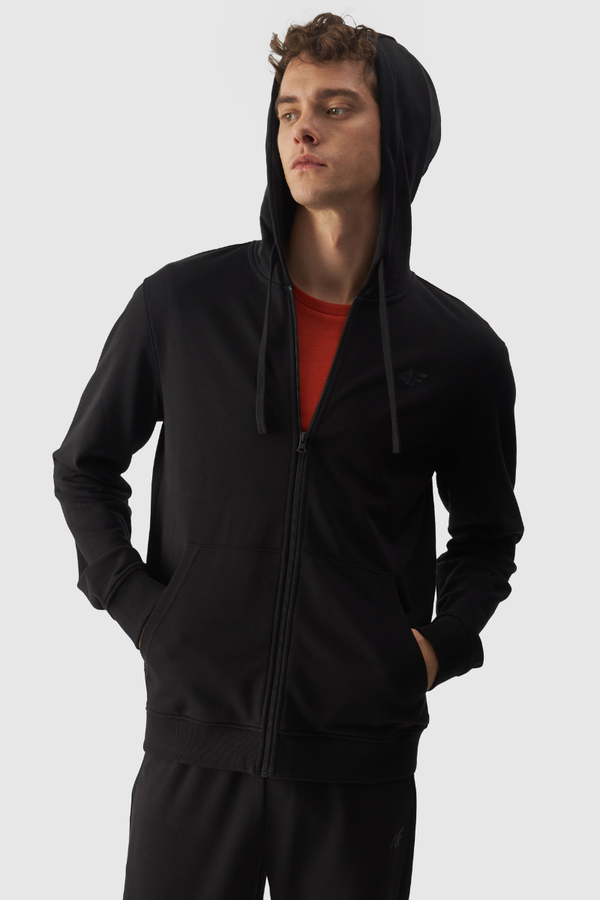 4F Men's Hoodie Zip 4F Black 4FWAW24TSWSM1256-20S