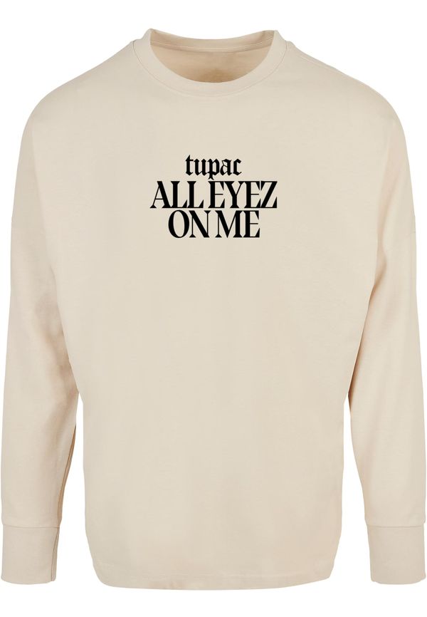 Mister Tee Men's hoodless sweatshirt 2Pac All Eyez on me Tracklist Cut On cream