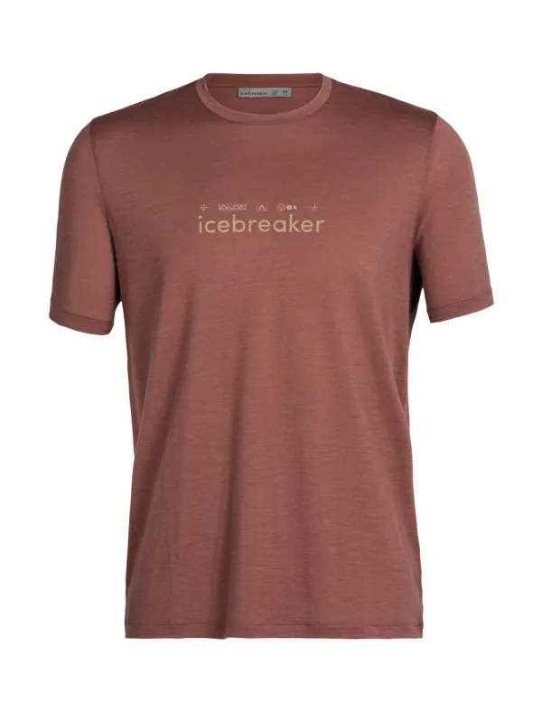 Icebreaker Men's Icebreaker Tech Lite II SS Tee Nature Touring Club Grape T-Shirt