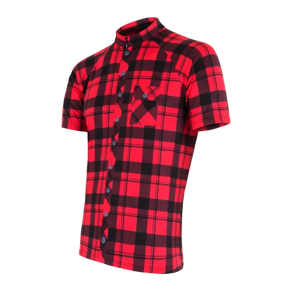 Sensor Men's Jersey Sensor Cyklo Square Red