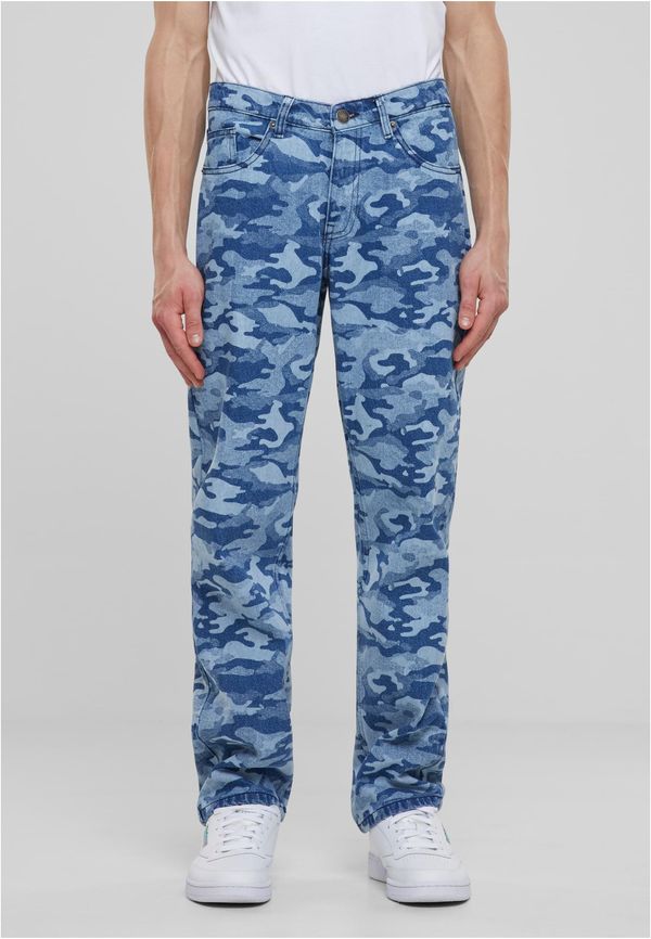 Urban Classics Men's Laser Camo jeans camouflage/blue