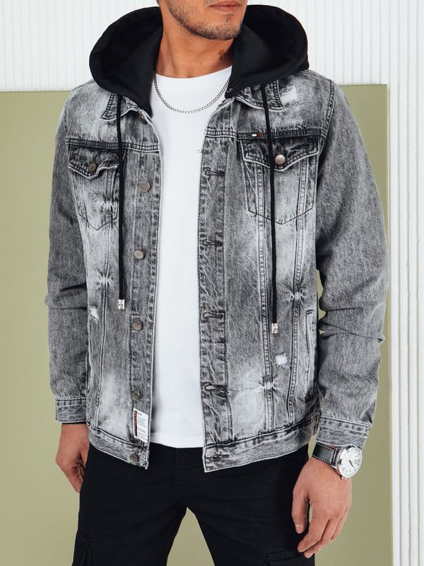 DStreet Men's Light Grey Denim Jacket Dstreet