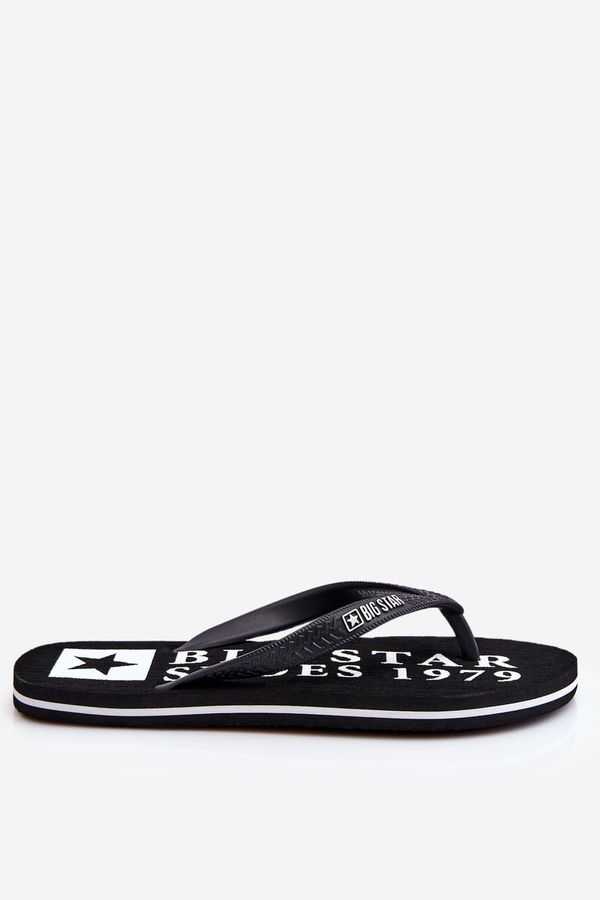 BIG STAR SHOES Men's lightweight flip-flops Big Star LL174444 Black