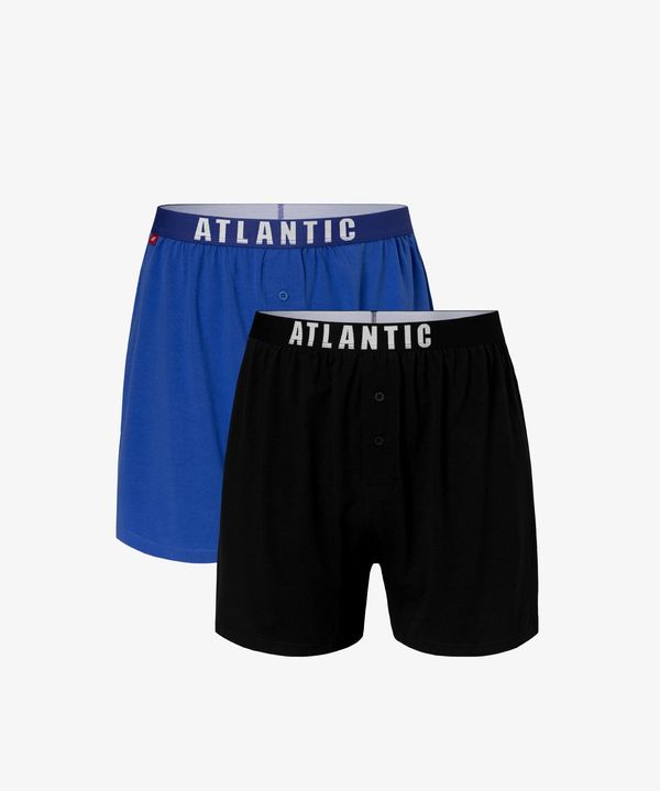 Atlantic Men's Loose Boxers ATLANTIC 2Pack - blue, navy blue