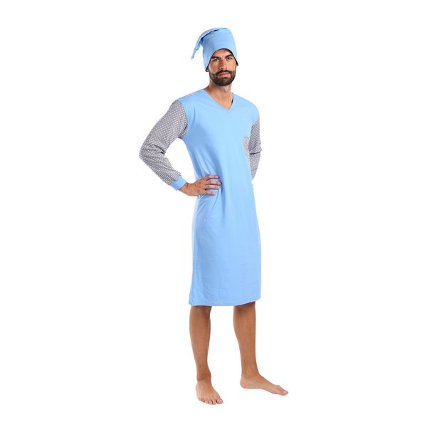 Foltýn Men's nightshirt Foltýn blue oversized