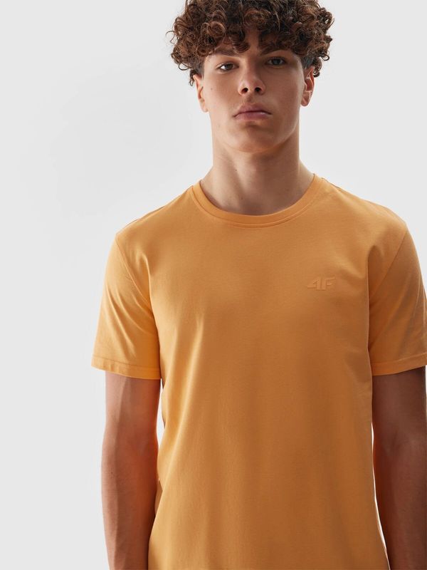 4F Men's Plain T-Shirt Regular 4F - Salmon