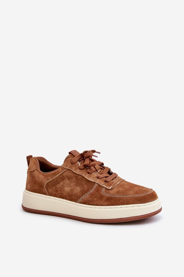 BIG STAR SHOES Men's platform sneakers suede Big Star brown