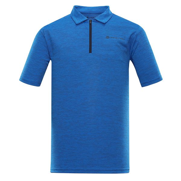 ALPINE PRO Men's quick-drying polo shirt ALPINE PRO DONN electric blue lemonade