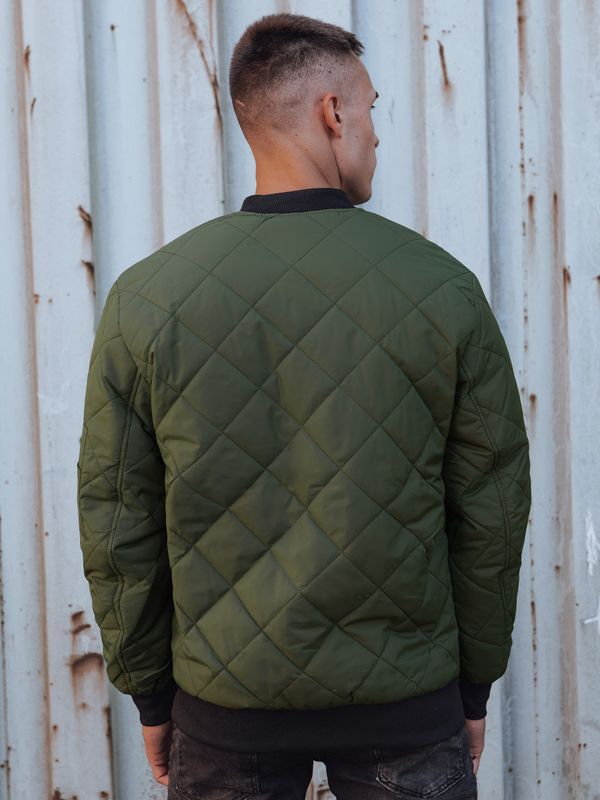 DStreet Men's quilted bomber jacket green TX4848