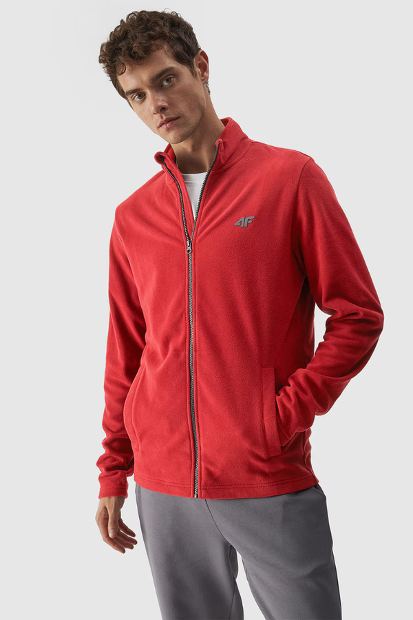 4F Men's Regular Polar With Stand-Up Collar 4F Red 4FWMM00TFL