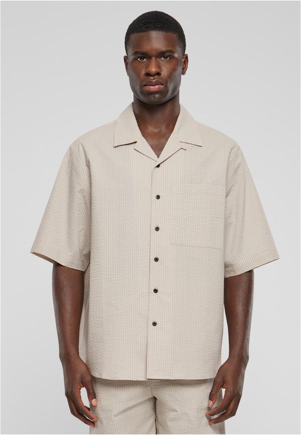 Urban Classics Men's shirt Seersucker - beige