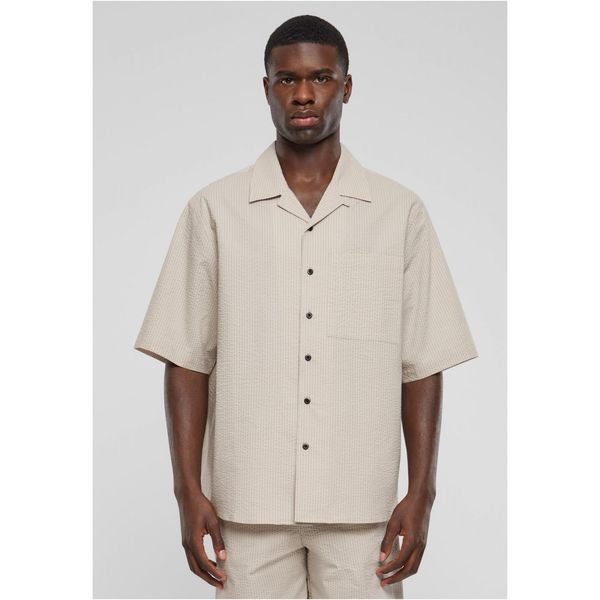 Urban Classics Men's shirt Seersucker - beige