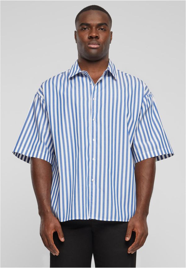 Urban Classics Men's short-sleeved shirt Striped Summer white/blue