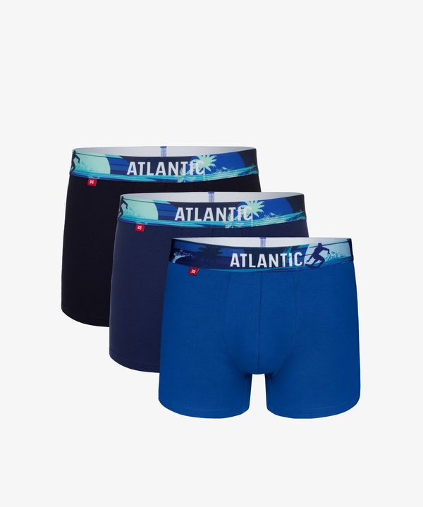 Atlantic Men's Sport Boxers ATLANTIC 3Pack - dark blue/blue