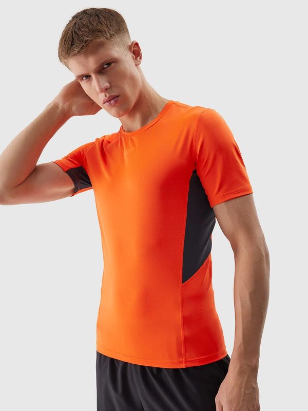 4F Men's Sports T-Shirt Slim Made of 4F Recycled Materials - Orange