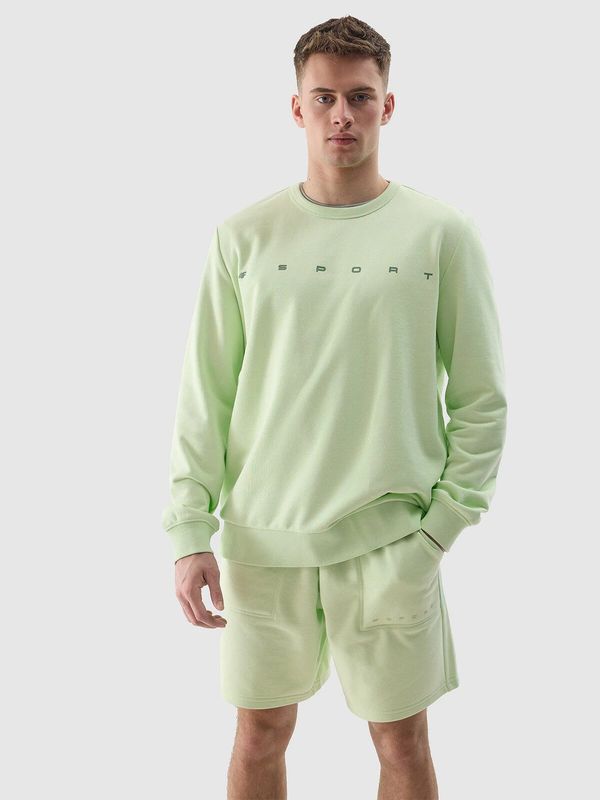 4F Men's sweatshirt without fastening and without hood 4F - green