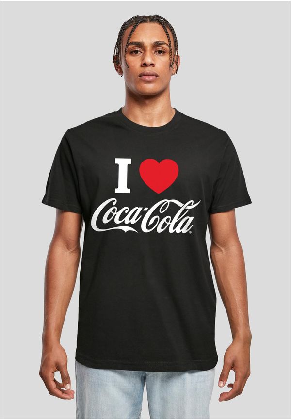 Merchcode Men's T-shirt I Love Coca Cola black