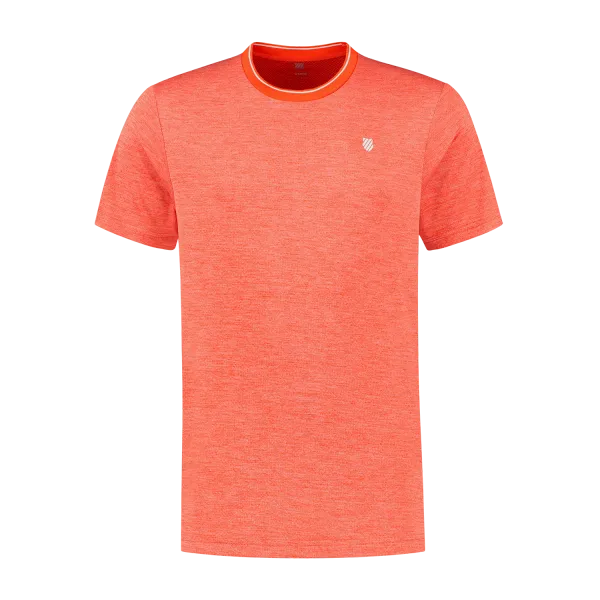 K Swiss Men's T-Shirt K-Swiss Hypercourt Double Crew Spicy Orange M