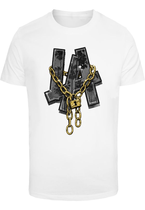 Mister Tee Men's T-shirt LA Chains white