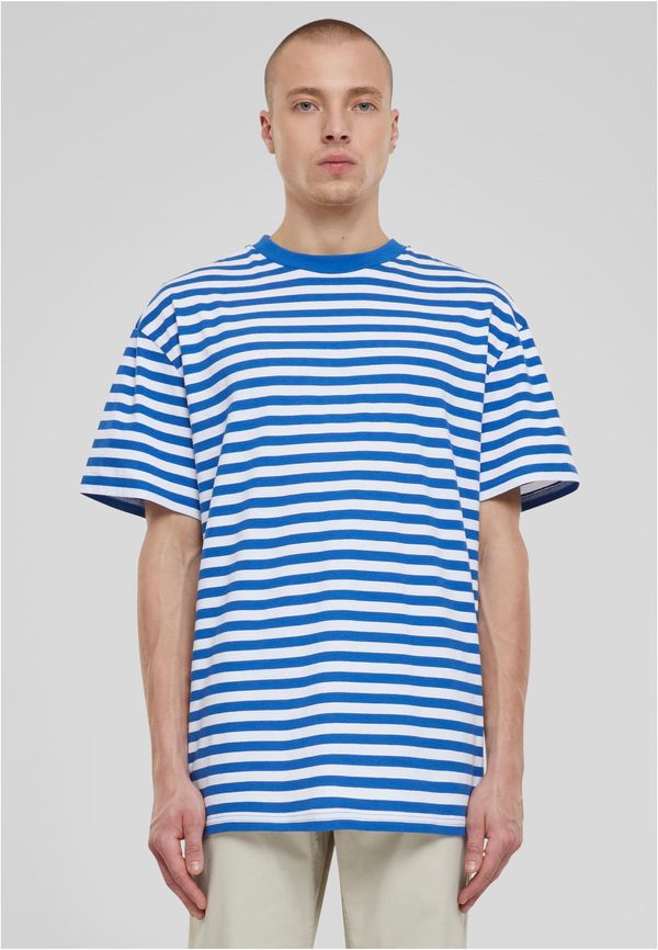 Urban Classics Men's T-Shirt Regular Stripe - White/Royal Blue