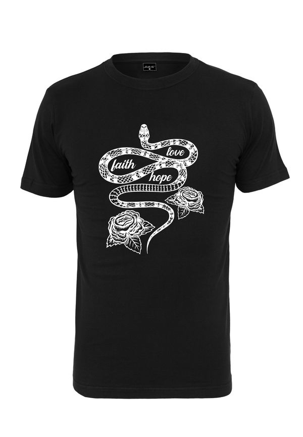 Mister Tee Men's T-shirt Snake Love Faith Hope black