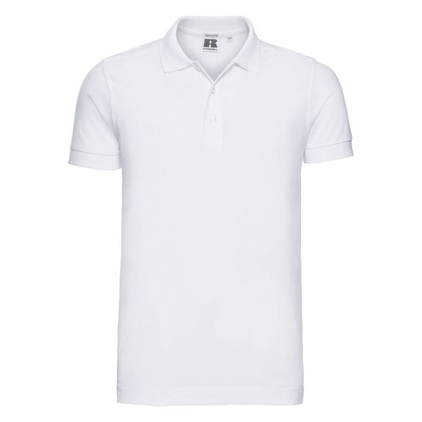 RUSSELL Men's T-shirt Stretch Polo R566M 95% smooth cotton ring-spun 5% Lycra 205g/210g