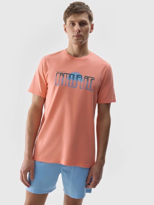 4F Men's T-shirt with 4F print - orange