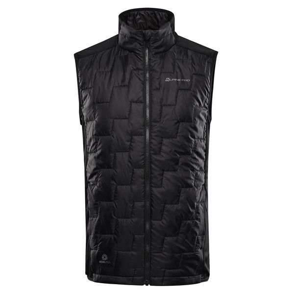 ALPINE PRO Men's vest with merino filling ALPINE PRO NERC black