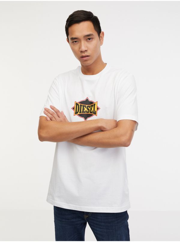 Diesel Men's White T-Shirt Diesel T-Just - Men's