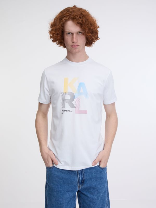 Karl Lagerfeld Men's white T-shirt KARL LAGERFELD