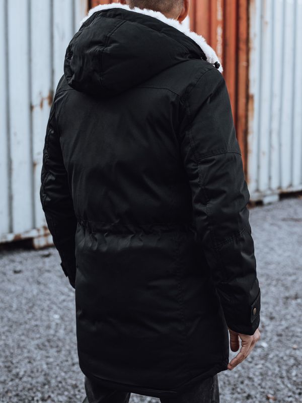 DStreet Men's winter parka with hood black Dstreet