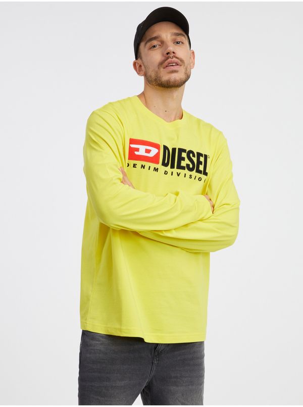 Diesel Men's Yellow Long Sleeve T-Shirt Diesel - Men's