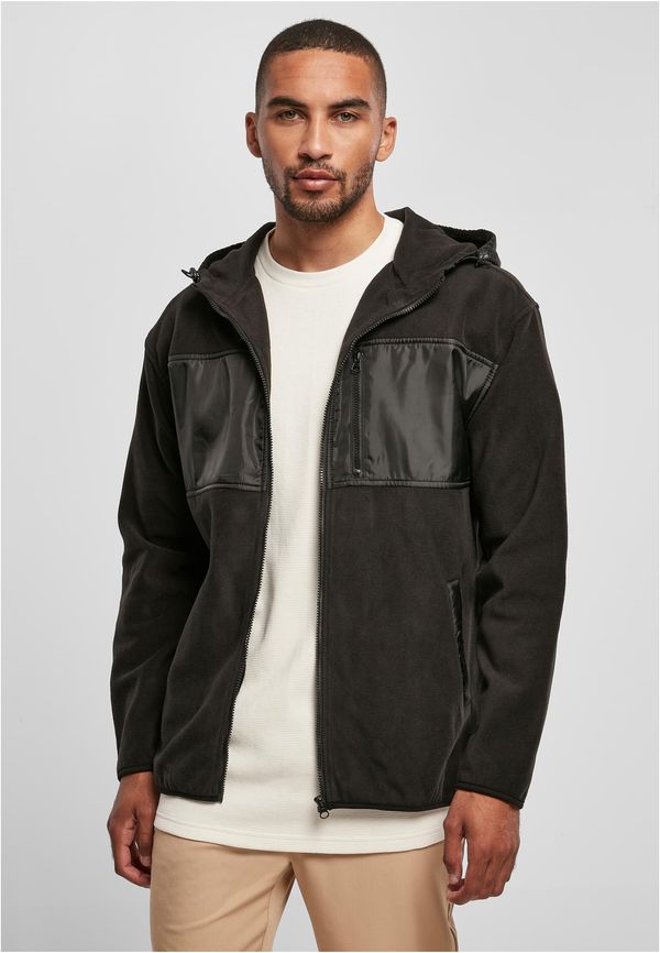 Urban Classics Micro fleece jacket with hood black