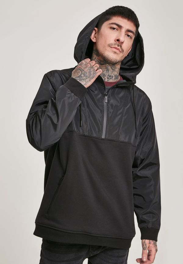 Urban Classics Military Half Zip Hoody Black