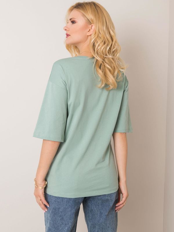 Fashionhunters Mint T-shirt Kitty RUE PARIS