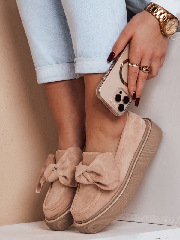 DStreet Mokasyny damskie na platformie LOFTIS różowe Dstreet