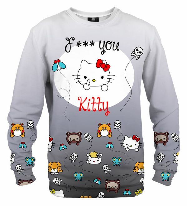 Mr. GUGU & Miss GO Mr. GUGU & Miss GO Unisex's Angry Kitty Black Sweater S-Pc2231