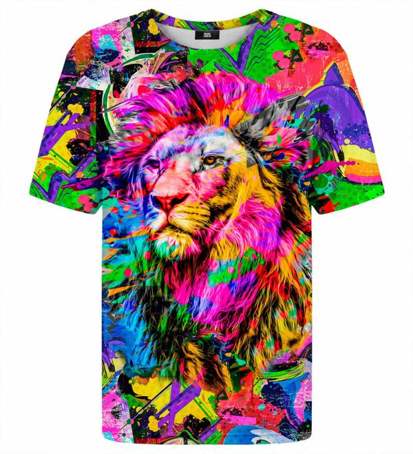 Mr. GUGU & Miss GO Mr. GUGU & Miss GO Unisex's Colorful Lion T-Shirt Tsh2202