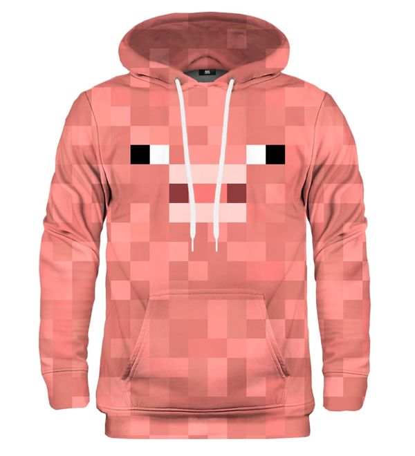 Mr. GUGU & Miss GO Mr. GUGU & Miss GO Unisex's Pixel Pig Hoodie H-K2355