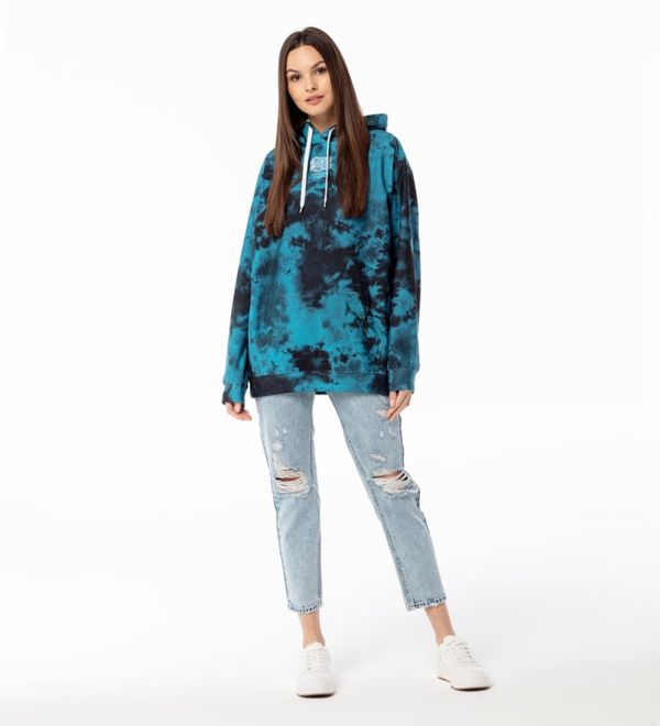 Mr. GUGU & Miss GO Mr. GUGU & Miss GO Woman's Dark Tie Dye Hoodie OVS-FM 2429