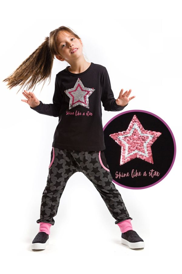 mshb&g mshb&g Changing Sequined Girls' T-shirt Trousers Suit