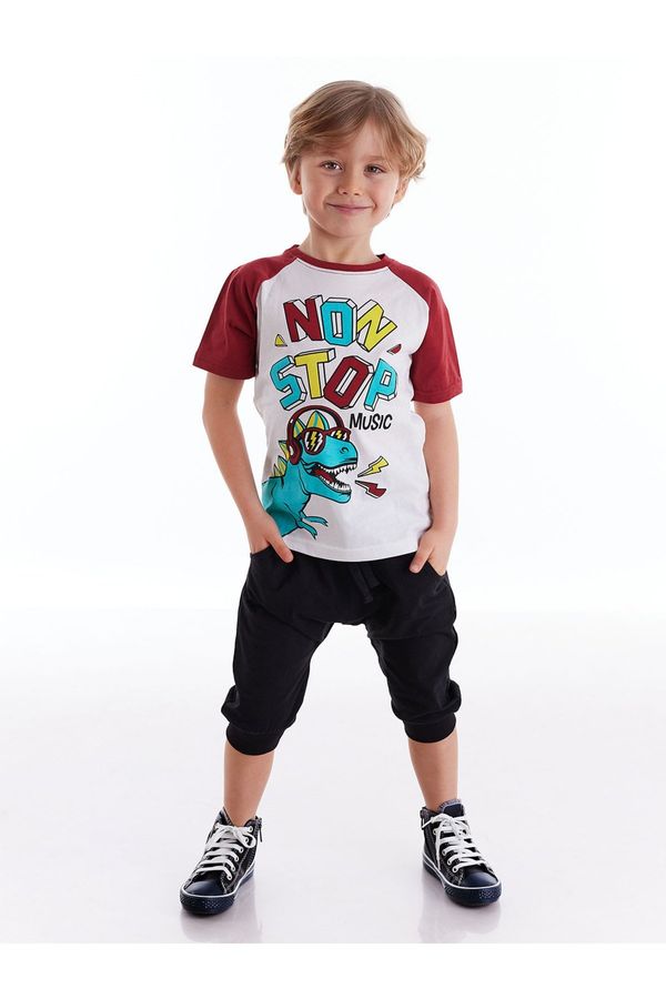 mshb&g mshb&g Dino Music Boy's T-shirt Capri Shorts Set