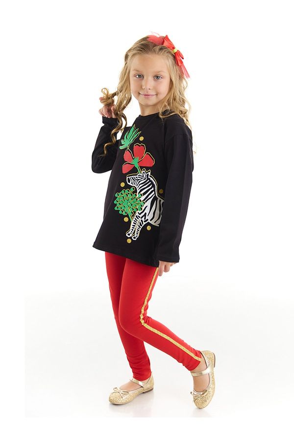 mshb&g mshb&g Floral Zebra Girls Kids T-Shirt Leggings Suit