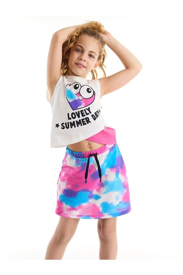 mshb&g mshb&g Heart Tie Dye Girls T-shirt Tie-dye Skirt Suit